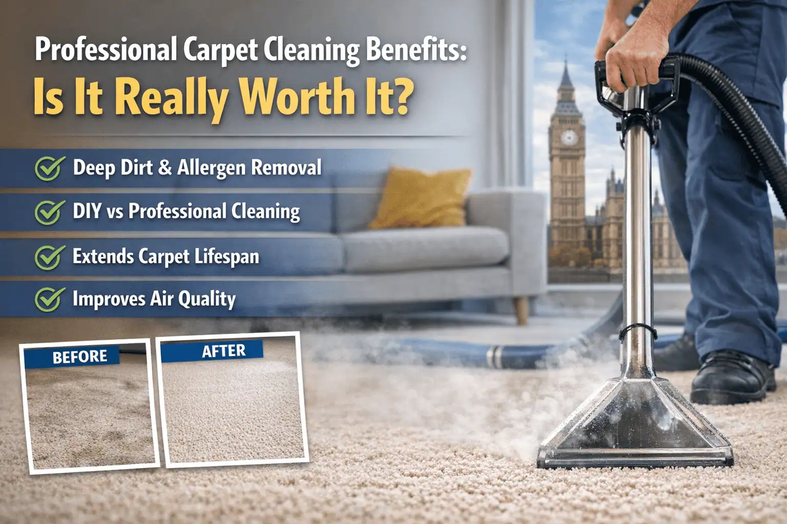 Why Your Next Carpet Clean Should Be Professional – Find Out Here! 1 diy vs professional carpet cleaning in london