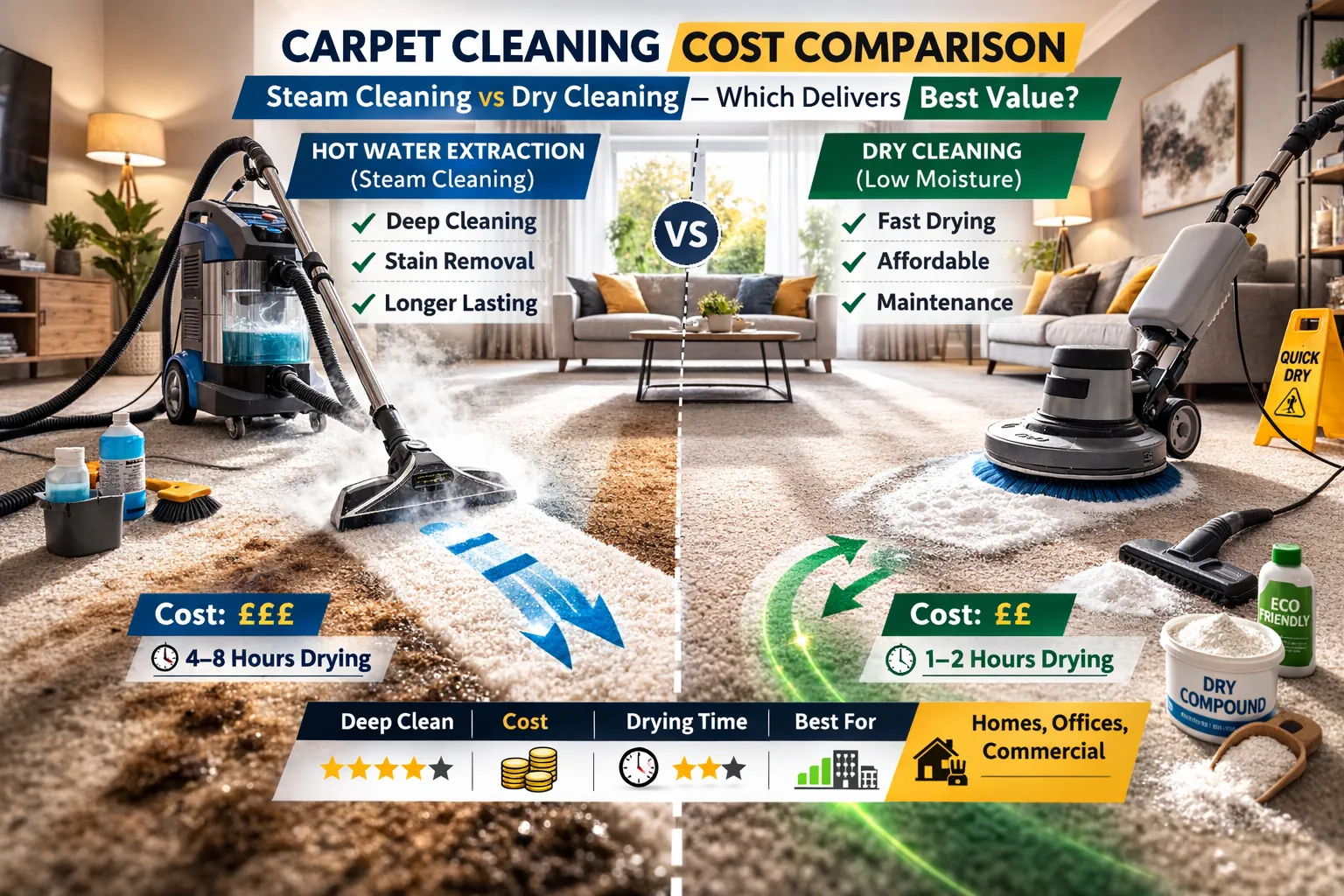 Carpet Cleaning Cost Comparison: Methods Explained