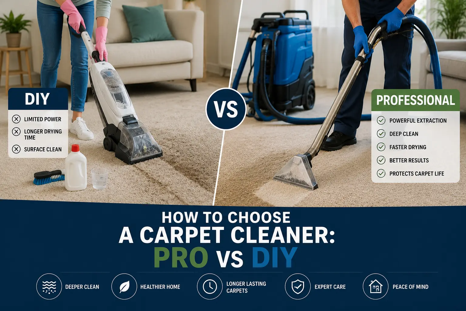How to Choose a Carpet Cleaner Pro vs DIY