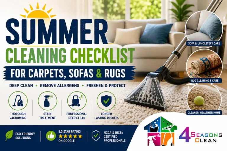 Summer Cleaning Checklist for Carpets, Sofas & Rugs